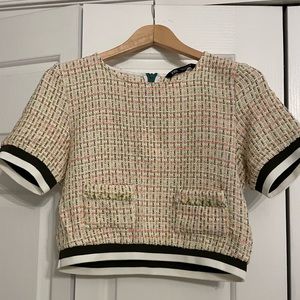 Tweed Zara crop sweater